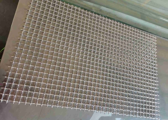 Astm 304ss Lock Stainless Steel Crimped Wire Mesh 3/4" Opening 0.0787"