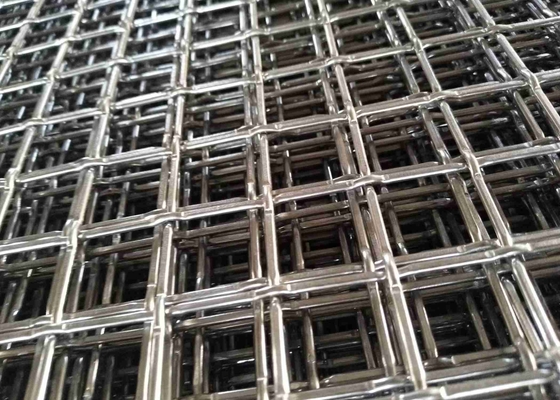 Astm 304ss Lock Stainless Steel Crimped Wire Mesh 3/4" Opening 0.0787"