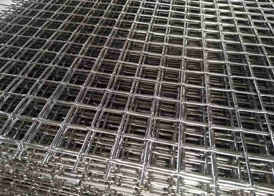Flat Top Stainless Steel Crimped Wire Mesh 4mm To 60mm Opening 1.5mm To 5mm