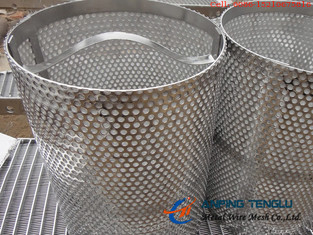 Stainless Steel Round Hole Perforated Cylinder Used For Filtration Industry