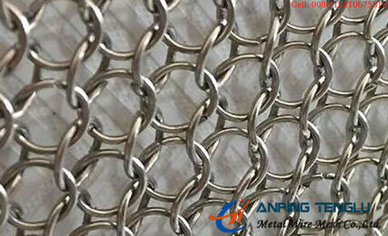 Stainless Steel Ring Mesh Curtain Used In New Building Decoration