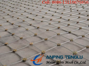 Stainless Steel Rope Mesh With Square Openings Decoration And ety Usage