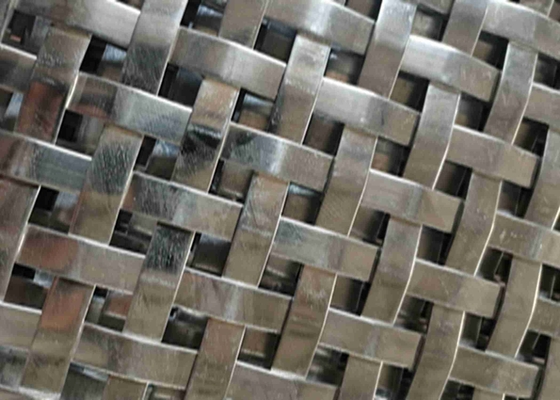 10mm Hole 10mm X 1.5mm Flat Wire Woven Mesh 304SS Low Level Transparency