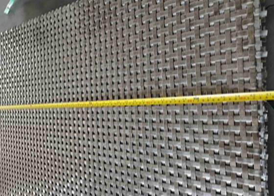 10mm Hole 10mm X 1.5mm Flat Wire Woven Mesh 304SS Low Level Transparency