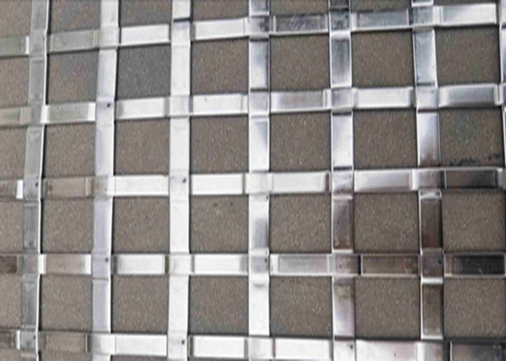 27mm Hole 10mm X 1.5mm Woven Flat Metal Mesh SS304 Beautiful Appearance