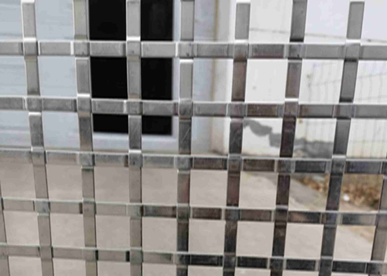 2mm Hole 7mm X 1mm Flat Wire Woven Mesh SS304 For Interior Exterior ety