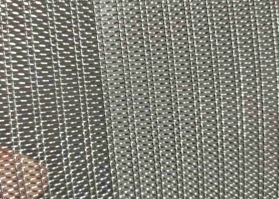 Precrimped Type Hard Mesh Decorative Metal Mesh For Building Facade Cladding