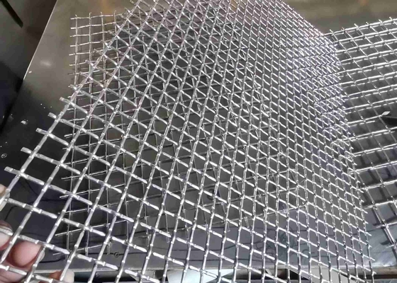 Architectural  0.472" Opening Lock Crimped Wire Mesh 0.102" 0.059" Wire