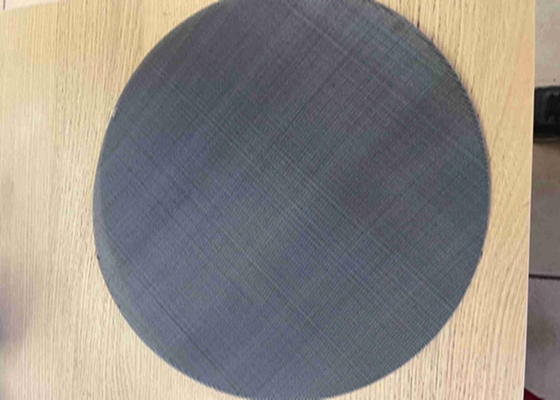 Black 40 Micron Ss Mesh Filter Cloth Woven Round Shape Cut Edge Without Rims