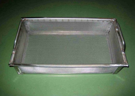Basket Galvanized Woven Wire Mesh Filter 0.03-1.2mm Thickness