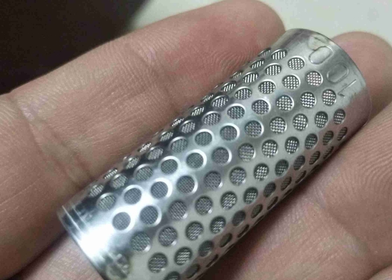 Stainless Steel Polishing Wire Mesh Filters Woven With Perforated Support