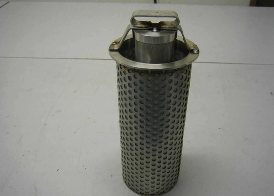 Stainless Steel Polishing Wire Mesh Filters Woven With Perforated Support