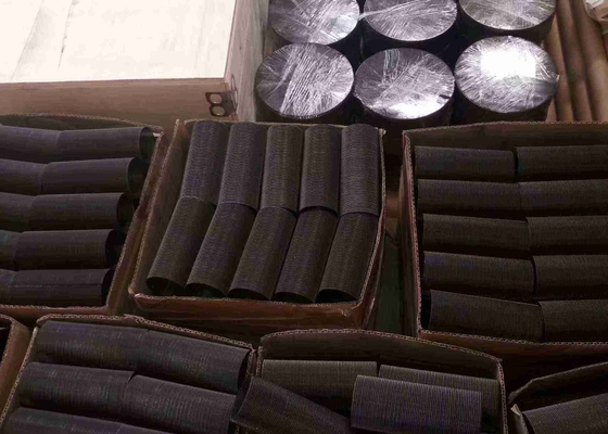 Steel Wire Mesh Filters 6um-350um Aperture Silver Galvanizing Coating Multiple Shapes