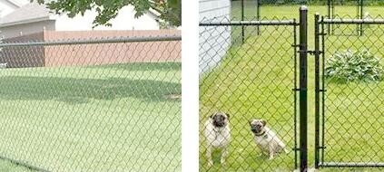Vinyl Coated Chain Link Wire Mesh For Fence Used In Residential Commercial Industrial Areas