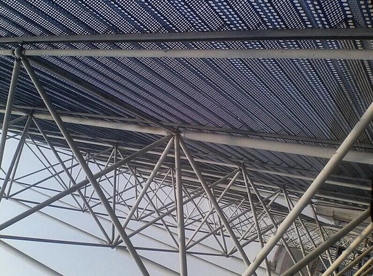 Blue Galvanized Strength Steel Wire Mesh Fence For Strong Against Winds