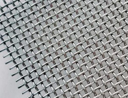 SS304 Security Screens Black Powder Coated 12mesh 0.035" Crimped Type Weave