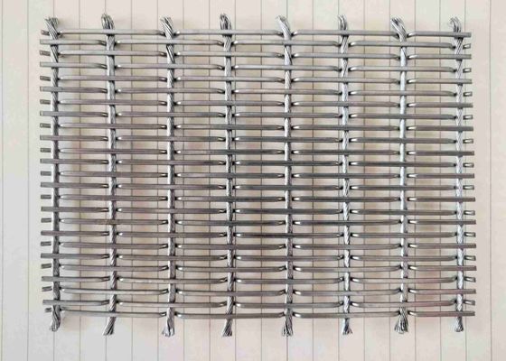 SS304 SS316 Decorative Metal Mesh For Sun Shade Cable And Pre Crimped Rod