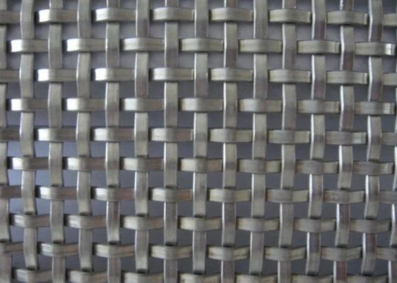 Flat Square Woven Decorative Metal Mesh Stainless Steel or Aluminum