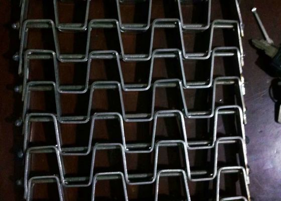 0.105" 0.12" Flat Wire Conveyor Belt Heavy Duty Clinched Edge Weld Edge