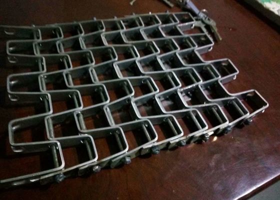 0.105" 0.12" Flat Wire Conveyor Belt Heavy Duty Clinched Edge Weld Edge