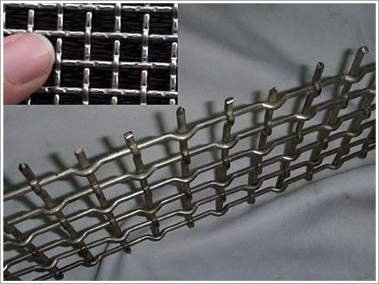 Plain Crimped 8" Carbon Steel Wire Mesh For Mining And Quarry