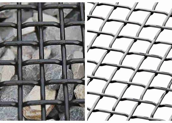 4-60mm Opening 1.6-5mm Stainless Steel Crimped Wire Mesh