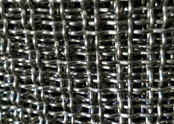 Double 1m Stainless Steel Crimped Wire Mesh Bright Silver