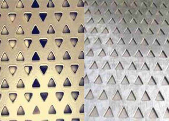Triangle Hole 3mm To 10mm Perforated Metal Mesh For Noise Reduction