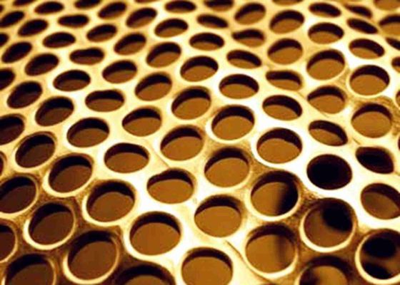 Gauge 3 To 36 Perforated Metal Mesh Copper Brass For Decoration