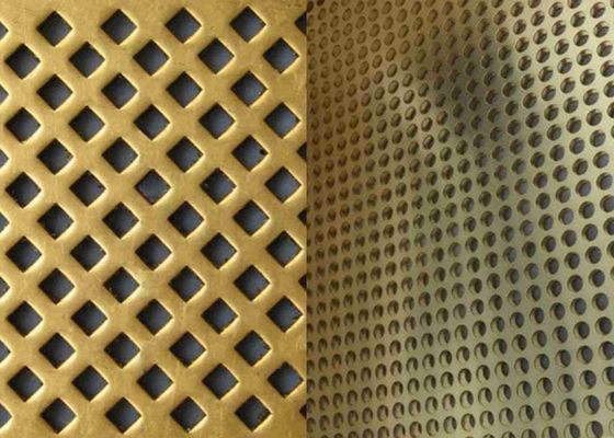 Gauge 3 To 36 Perforated Metal Mesh Copper Brass For Decoration