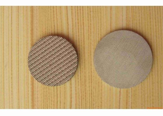 Stainless Steel 5 Layers Sintered Wire Mesh Filters , 2 To 60 Micron Wire Mesh Filter Disc