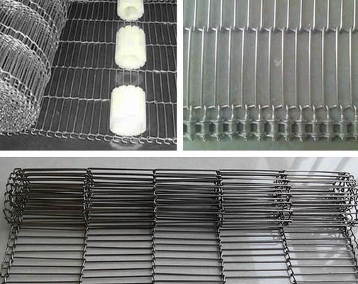 0.9mm To 2.8mm Flat Flex Wire Conveyor Belt With Various Edge