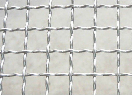 Double 1mm Stainless Steel Crimped Wire Mesh Square Opening Screen