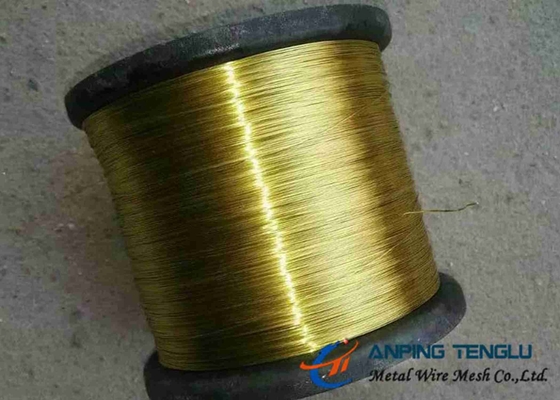 Golden Color 2.5 Mm Brass Wire Alloy Copper And Zinc Abrasion Corrosion Resistance