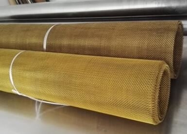 Filtering Liquid And Gas Woven Brass Mesh Square Hole Abrasion Corrosion Resistance