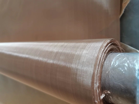 Pure 99.9% Copper Metal Woven Wire Mesh Cloth For Shielding Or Filtering
