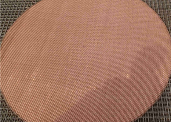 Copper Wire Mesh Filter Disc 2um To 300um Filter Precision With High Fatigue Resistance