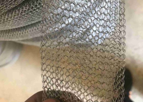 SS304 Stainless Steel Knitted Wire Mesh 0.011" 42"