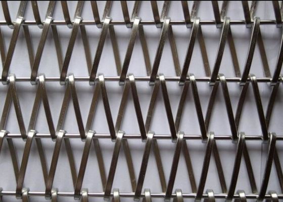 Flat Round 5mm Stainless Steel Conveyor Belt Stable Structure