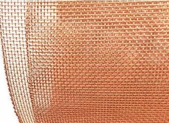 Medium Copper Metal Woven Wire Mesh Resistance To Atmosphere Corrosion